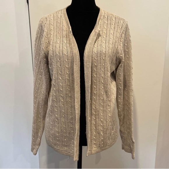 Talbots Sweaters - TALBOTS irish linen blend cardigan size small